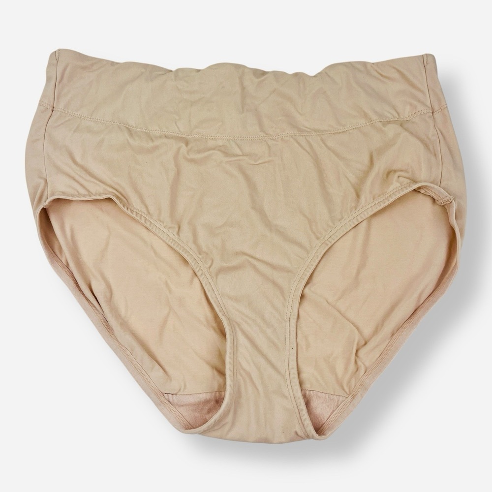 Vintage Second Skin Lace High Waist Panties Sz 8 XL Nude Beige Lot 2 Panty - Picture 6 of 12